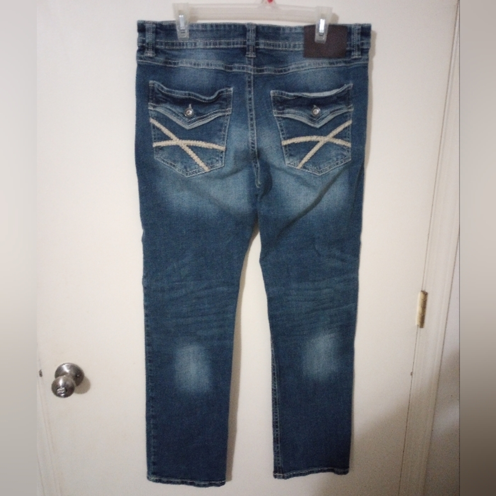 TK axle jeans men's size w34 L34 blue slim bootcut - Picture 2 of 7